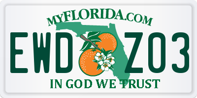 FL license plate EWDZ03