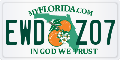 FL license plate EWDZ07