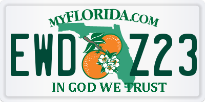 FL license plate EWDZ23