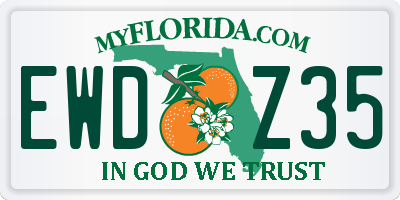 FL license plate EWDZ35