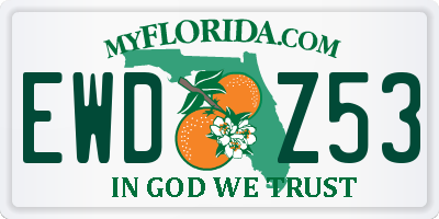 FL license plate EWDZ53