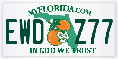 FL license plate EWDZ77