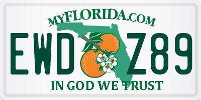 FL license plate EWDZ89