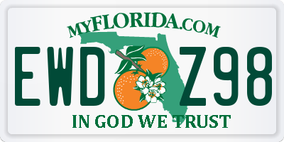 FL license plate EWDZ98