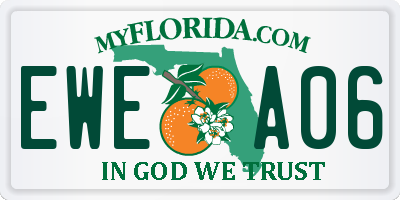 FL license plate EWEA06