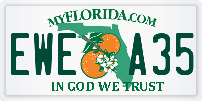 FL license plate EWEA35