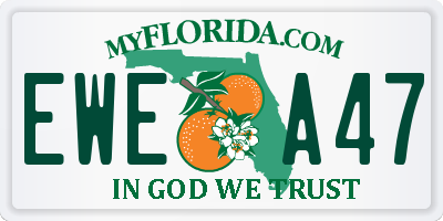 FL license plate EWEA47