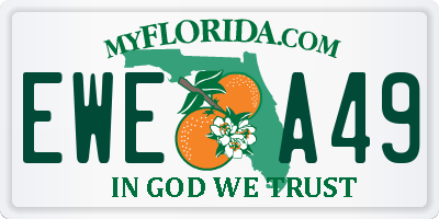 FL license plate EWEA49