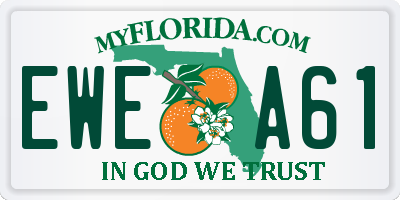 FL license plate EWEA61