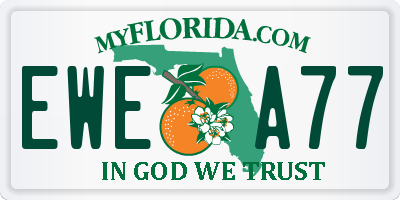 FL license plate EWEA77