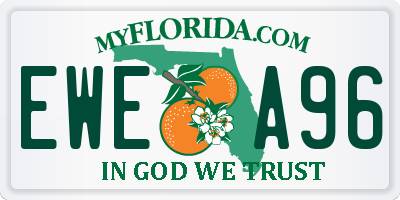 FL license plate EWEA96