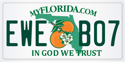 FL license plate EWEB07