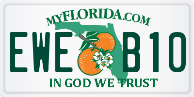 FL license plate EWEB10