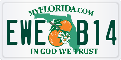 FL license plate EWEB14