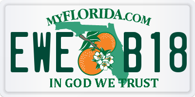 FL license plate EWEB18