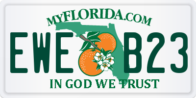 FL license plate EWEB23