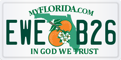 FL license plate EWEB26