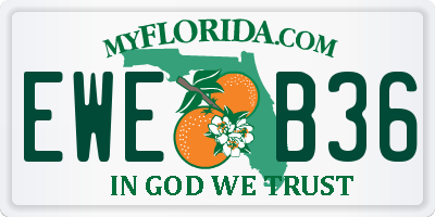 FL license plate EWEB36