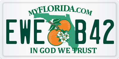 FL license plate EWEB42