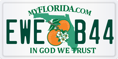 FL license plate EWEB44