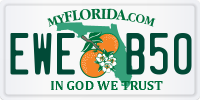 FL license plate EWEB50