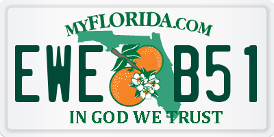 FL license plate EWEB51