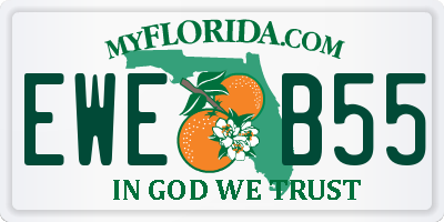 FL license plate EWEB55