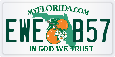 FL license plate EWEB57