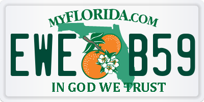 FL license plate EWEB59