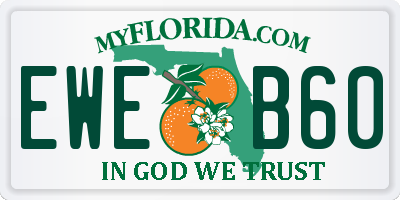 FL license plate EWEB60