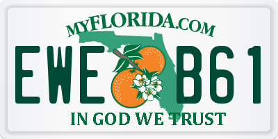 FL license plate EWEB61