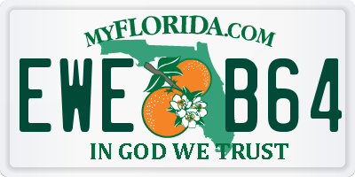 FL license plate EWEB64