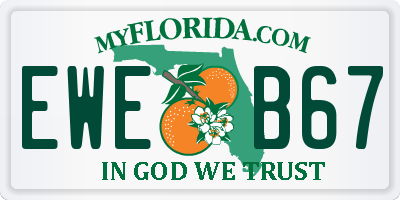 FL license plate EWEB67