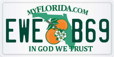 FL license plate EWEB69
