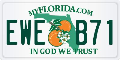 FL license plate EWEB71
