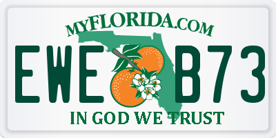 FL license plate EWEB73