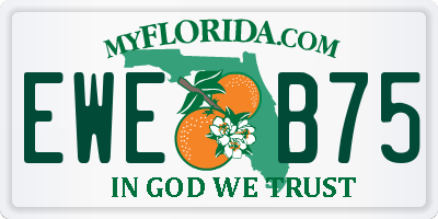 FL license plate EWEB75