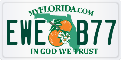 FL license plate EWEB77