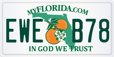 FL license plate EWEB78
