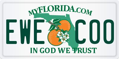 FL license plate EWEC00