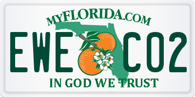 FL license plate EWEC02
