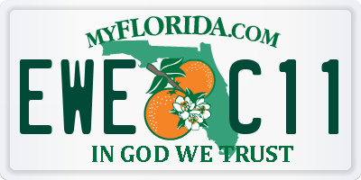FL license plate EWEC11