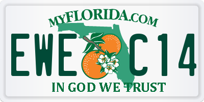 FL license plate EWEC14