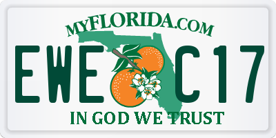 FL license plate EWEC17