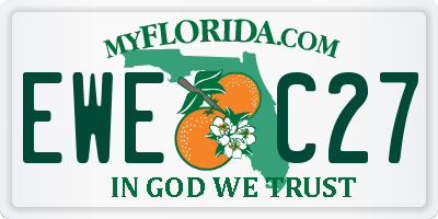 FL license plate EWEC27