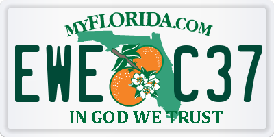 FL license plate EWEC37
