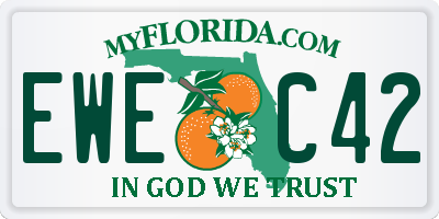 FL license plate EWEC42