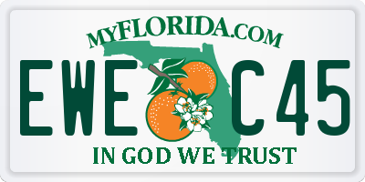 FL license plate EWEC45