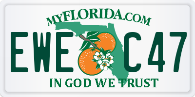FL license plate EWEC47