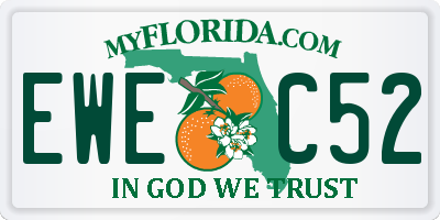 FL license plate EWEC52